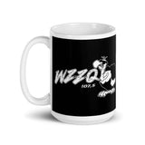 WZZQ 107.5 - design 2 (white with black background) - Terre Haute Indiana  -  Coffee Mug - EdgyHaute