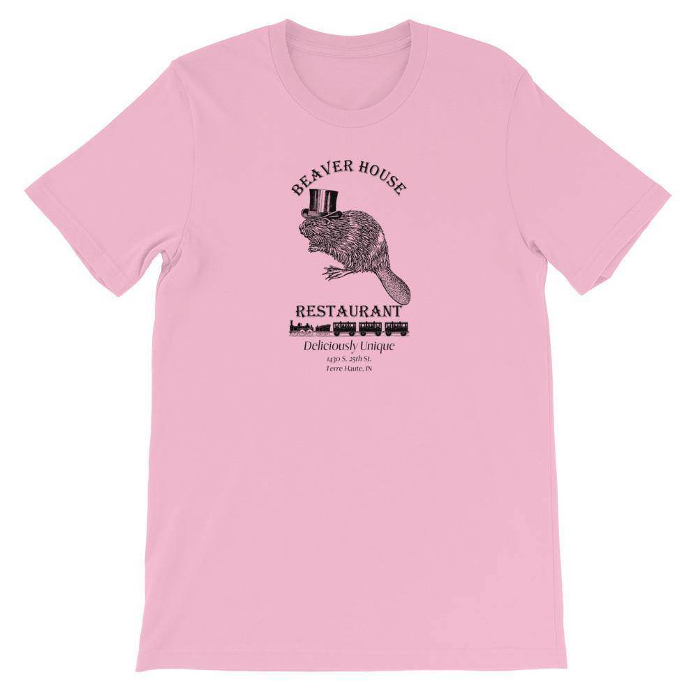 Beaver House Restaurant (black) - Terre Haute Indiana  -  Short-Sleeve Unisex T-Shirt - EdgyHaute