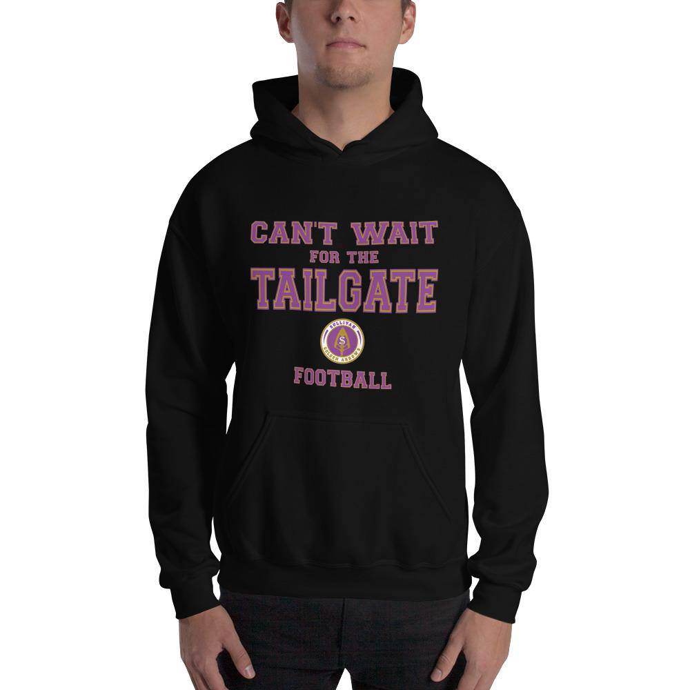 Sullivan HS Golden Arrows - Tailgate (purple/gold/white)  -  Hooded Sweatshirt - EdgyHaute