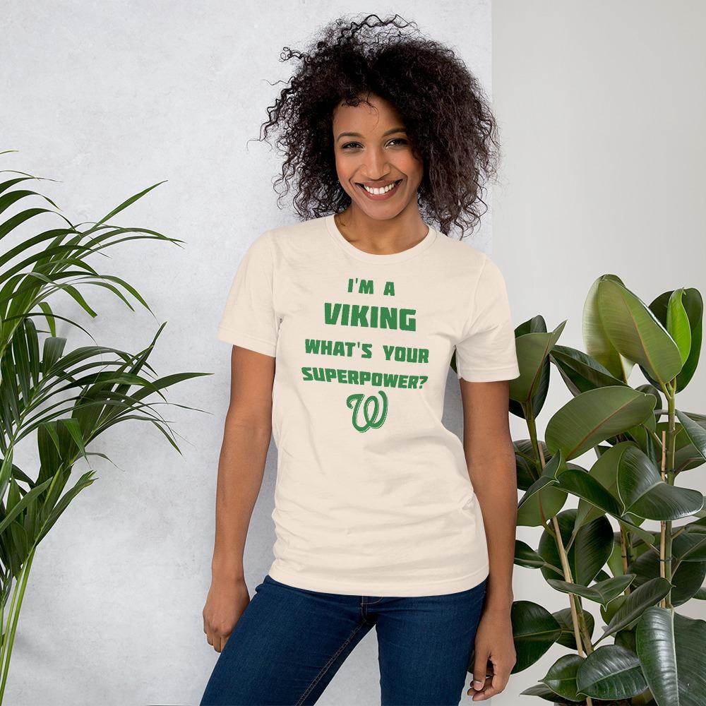 West Vigo HS Vikings - Superpower (green)  -  Short-Sleeve Unisex T-Shirt - EdgyHaute