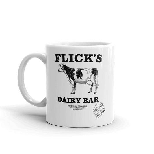 Flick’s Drive-In / Dairy Bar - cow design - Brazil Indiana  -  Coffee Mug - EdgyHaute