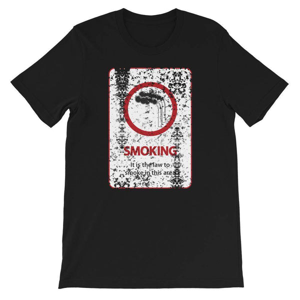 It's The Law To Smoke (distressed)  -  Short-Sleeve Unisex T-Shirt - EdgyHaute