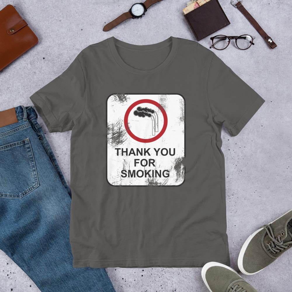 Thank You For Smoking (distressed)  -  Short-Sleeve Unisex T-Shirt - EdgyHaute