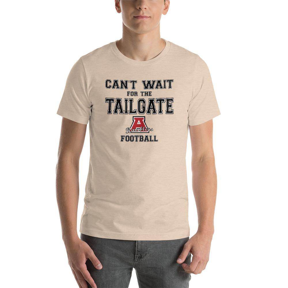 Attica Junior-Senior HS Red Ramblers - Tailgate (black/white)  -  Short-Sleeve Unisex T-Shirt - EdgyHaute