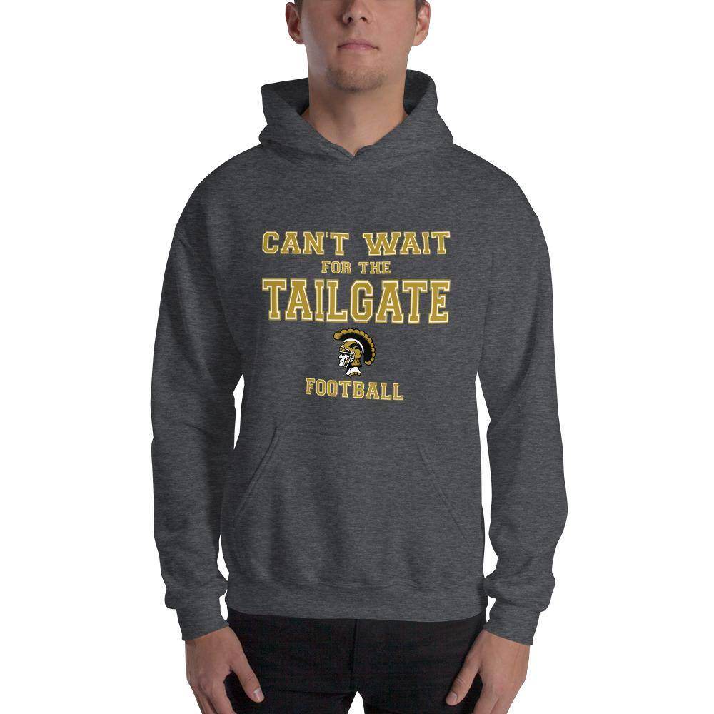 Covington Community HS Trojans - Tailgate (gold/white)  -  Hooded Sweatshirt - EdgyHaute