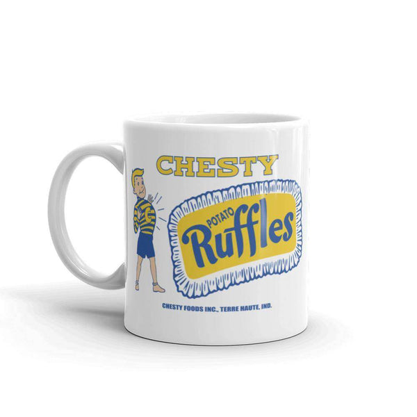 Chesty Foods Potato Ruffles Potato Chips 11 ounce coffee mug Terre Haute Indiana