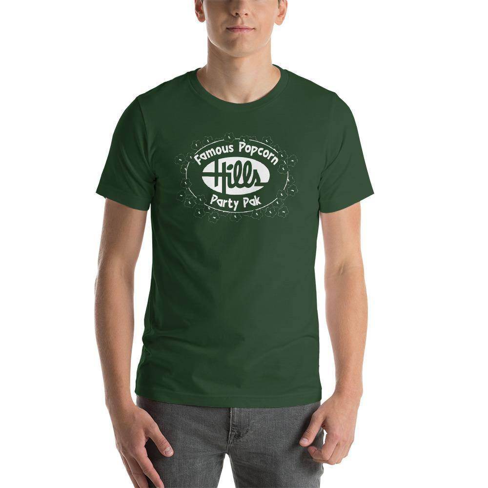 Hills Department Store - Popcorn Party Pak (white) - Terre Haute Indiana  -  Short-Sleeve Unisex T-Shirt - EdgyHaute