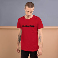 Attica Junior-Senior HS Red Ramblers - Red Ramblers Banner (black) - Short-Sleeve Unisex T-Shirt - EdgyHaute