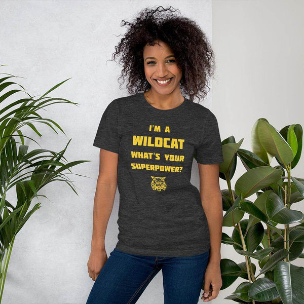 South Vermillion HS Wildcats - Superpower (yellow)  -  Short-Sleeve Unisex T-Shirt - EdgyHaute