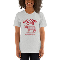 Red Cow Coffee - Terre Haute Indiana  -  Short-Sleeve Unisex T-Shirt - EdgyHaute