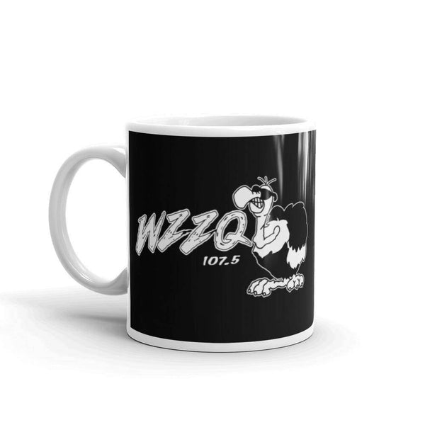 WZZQ 107.5 - design 2 (white with black background) - Terre Haute Indiana  -  Coffee Mug - EdgyHaute
