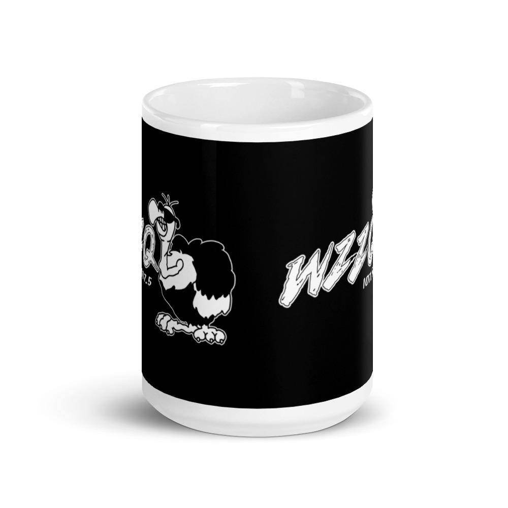 WZZQ 107.5 - design 2 (white with black background) - Terre Haute Indiana  -  Coffee Mug - EdgyHaute