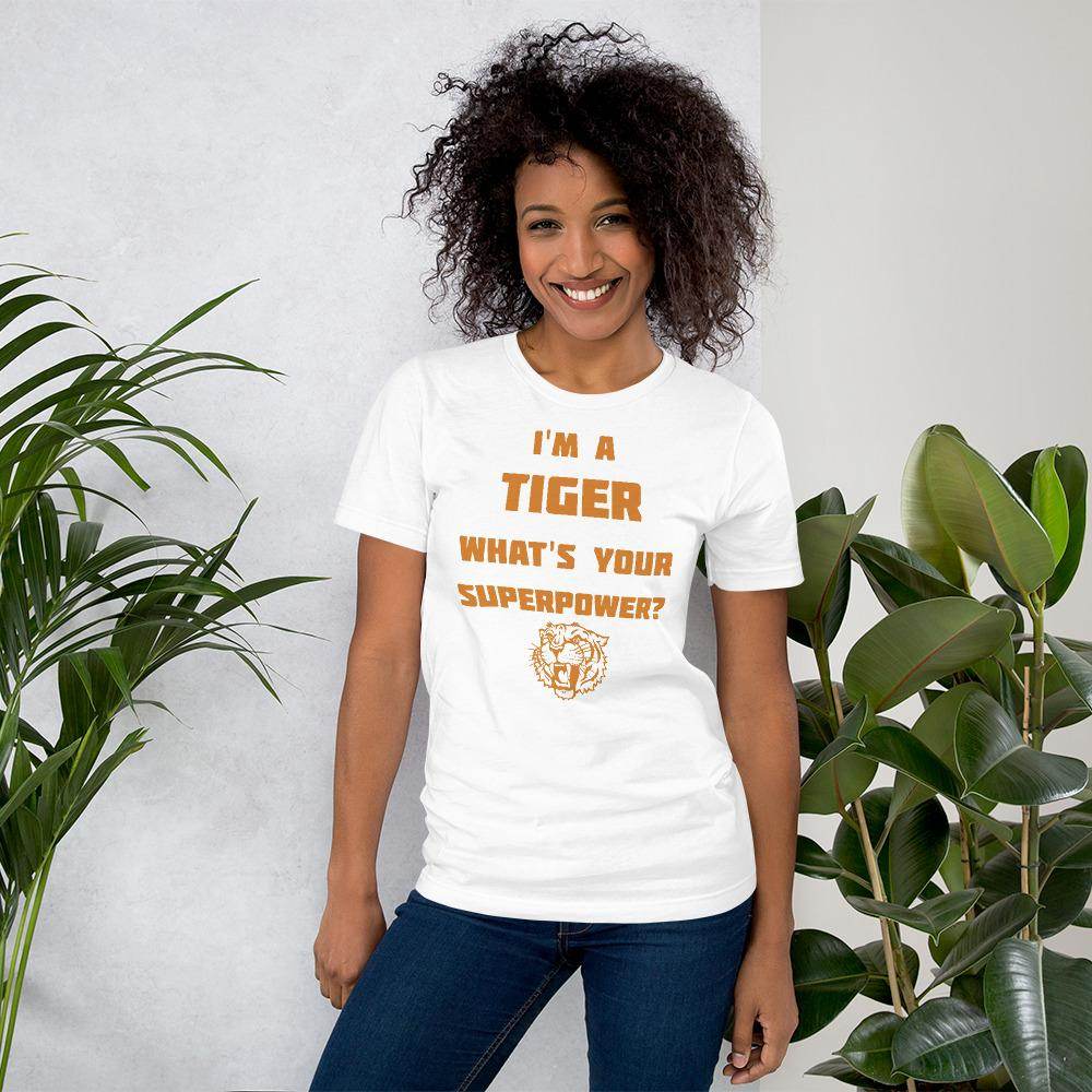 Paris HS Tigers - Superpower (orange)  -  Short-Sleeve Unisex T-Shirt - EdgyHaute