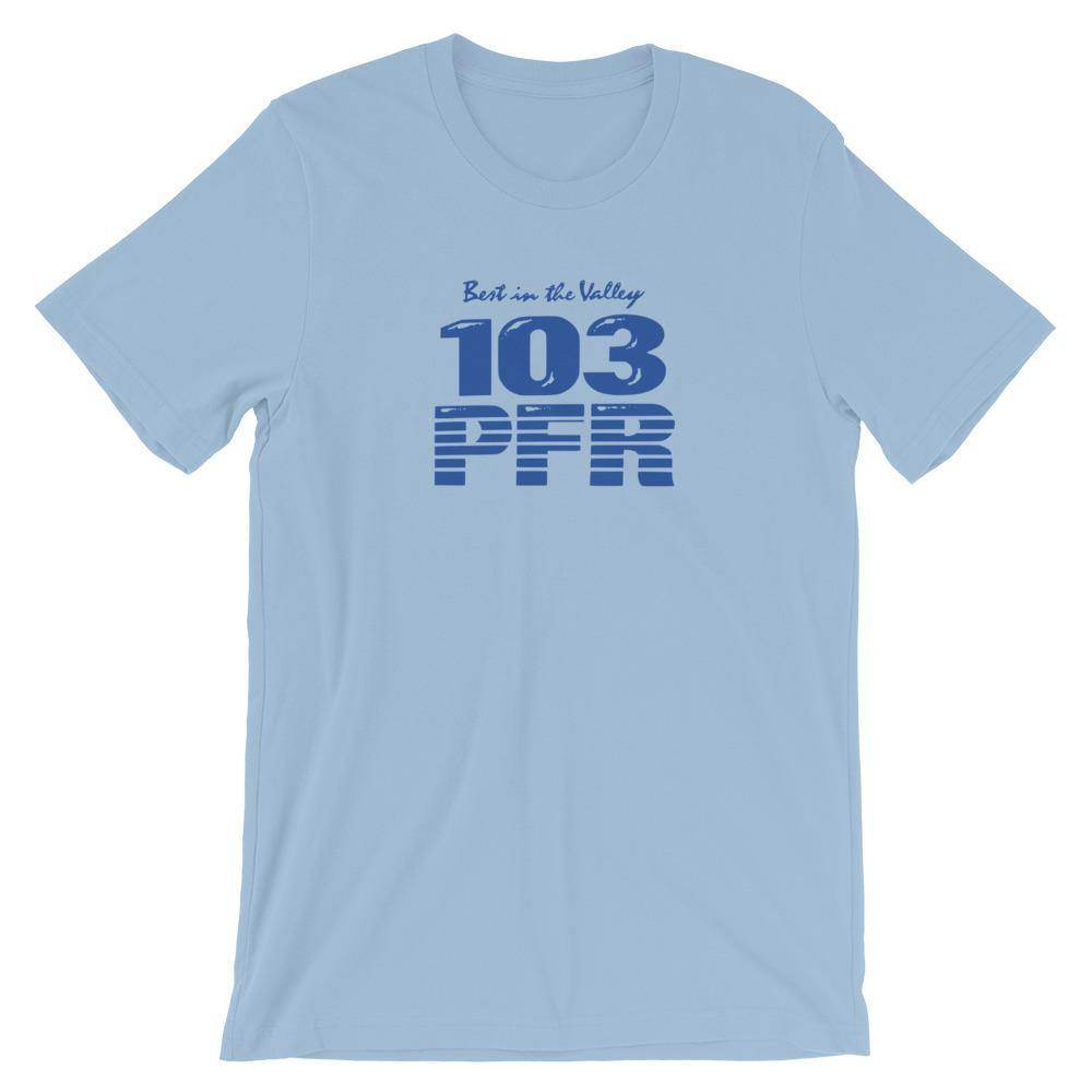 WPFR 103 (blue) - Terre Haute Indiana  -  Short-Sleeve Unisex T-Shirt - EdgyHaute