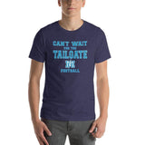 Martinsville Jr.-Sr. HS Blue Streaks - Tailgate (blue/white)  -  Short-Sleeve Unisex T-Shirt - EdgyHaute