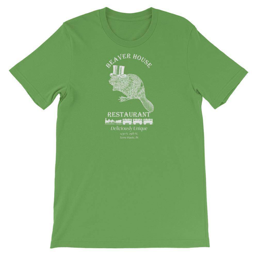 Beaver House Restaurant (white) - Terre Haute Indiana  -  Short-Sleeve Unisex T-Shirt - EdgyHaute