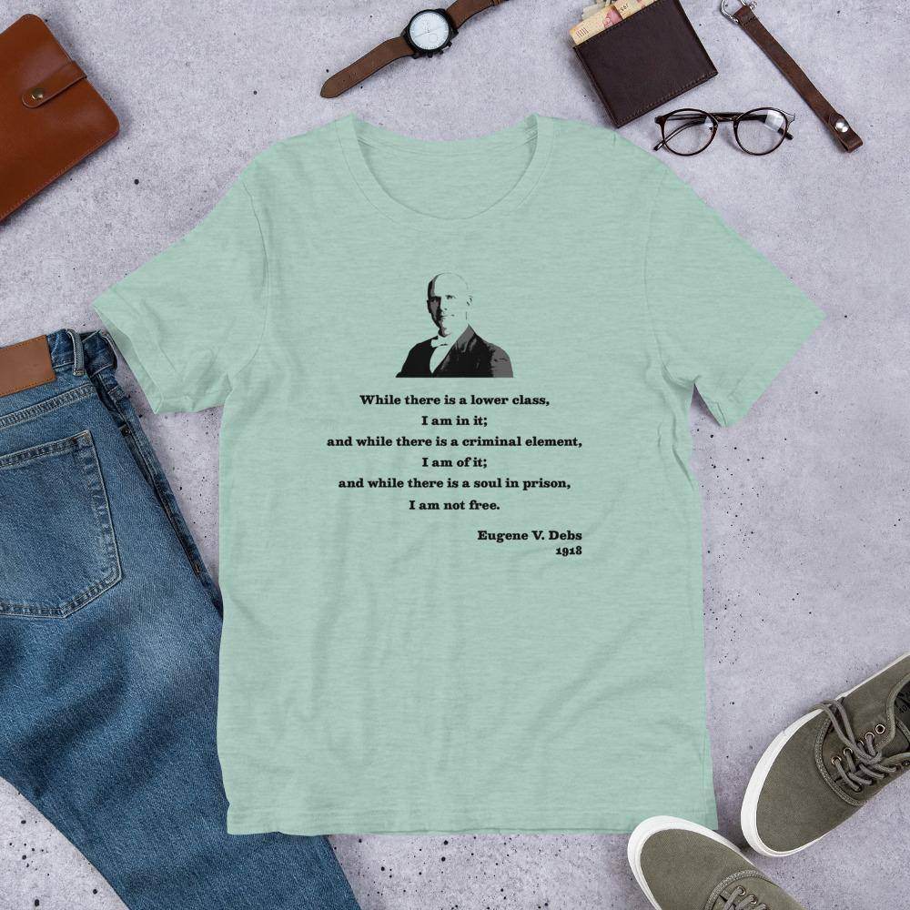 Eugene V. Debs - Design 5 (black/gray)  -  Short-Sleeve Unisex T-Shirt - EdgyHaute