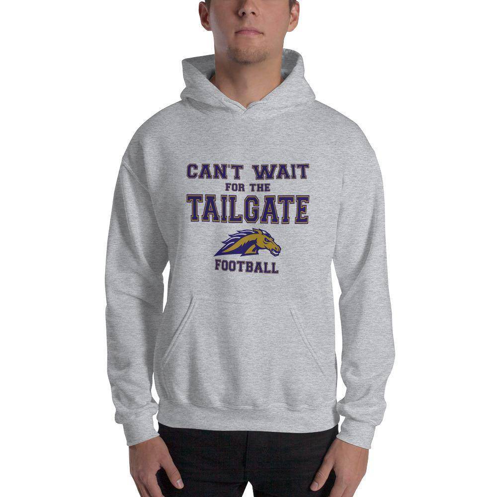 Fountain Central Jr/Sr HS Mustangs - Tailgate (blue/gold)  -  Hooded Sweatshirt - EdgyHaute