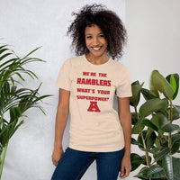 Attica Junior-Senior HS Red Ramblers - Superpower (red)  -  Short-Sleeve Unisex T-Shirt - EdgyHaute