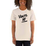 Haute AF (black) - Terre Haute Indiana  -  Short-Sleeve Unisex T-Shirt - EdgyHaute