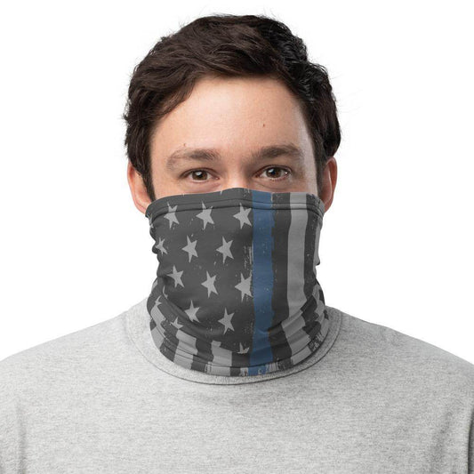 Thin Blue Line Neck Gaiter (subdued) - EdgyHaute