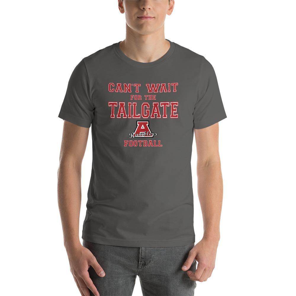 Attica Junior-Senior HS Red Ramblers - Tailgate (red/white)  -  Short-Sleeve Unisex T-Shirt - EdgyHaute