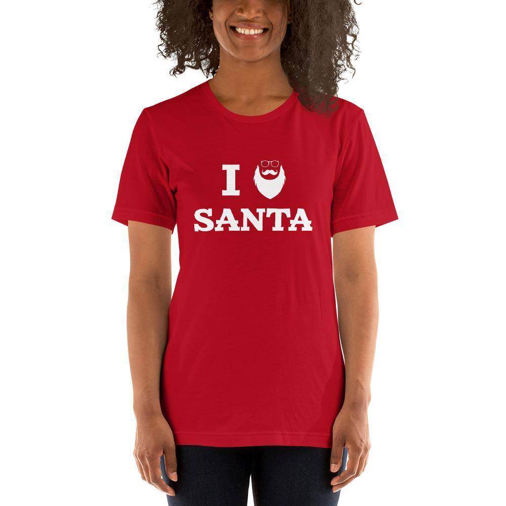 I Love Santa  -  Short-Sleeve Unisex T-Shirt - EdgyHaute