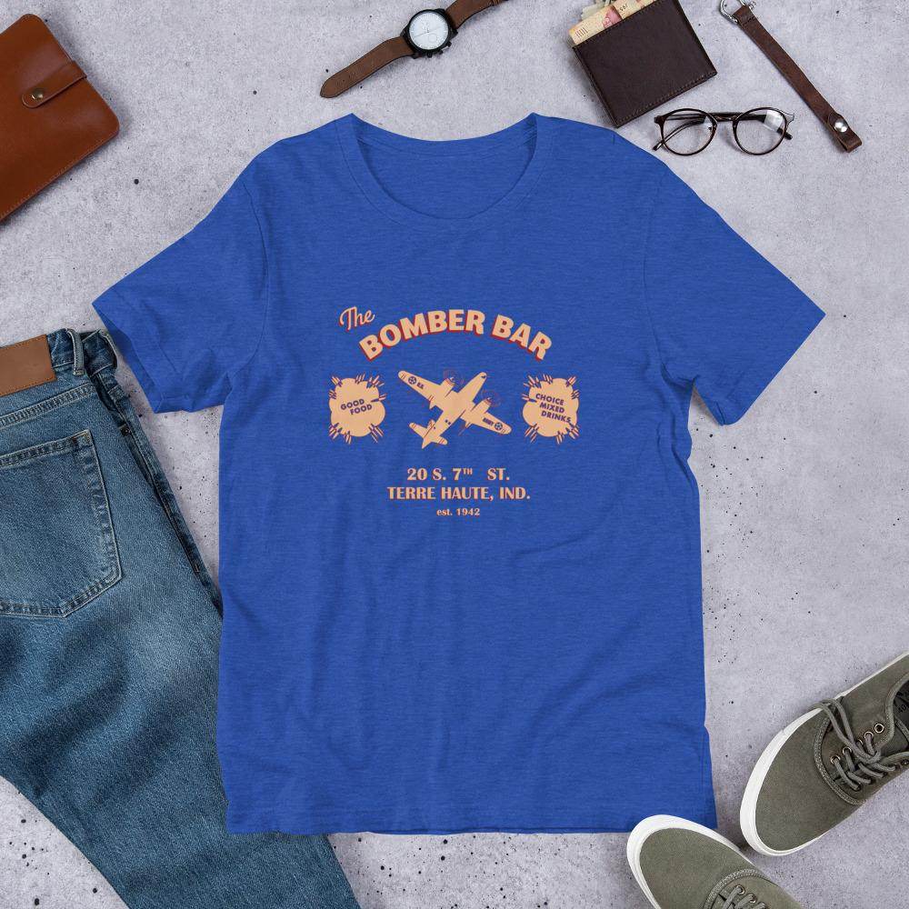 The Bomber Bar - Terre Haute Indiana -  Short-Sleeve Unisex T-Shirt - EdgyHaute