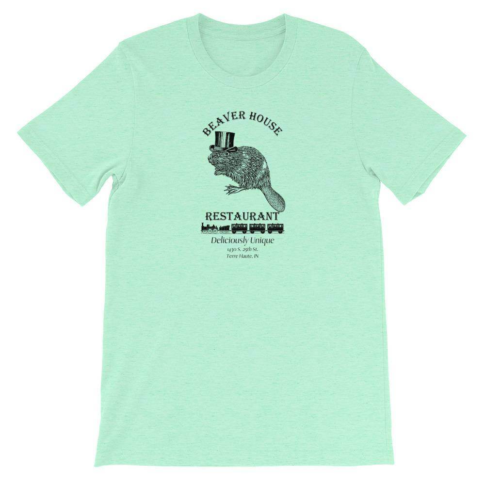 Beaver House Restaurant (black) - Terre Haute Indiana  -  Short-Sleeve Unisex T-Shirt - EdgyHaute