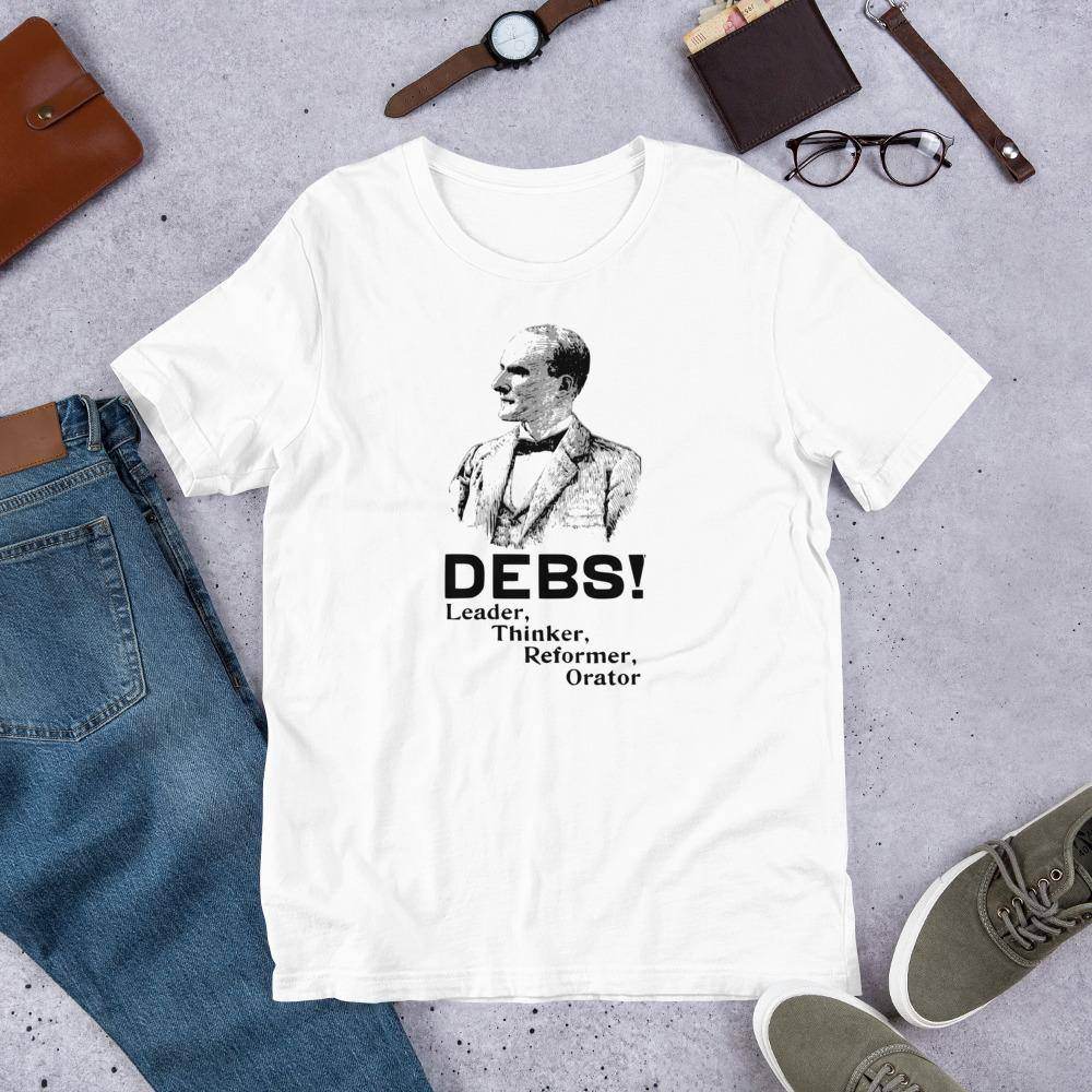 Eugene V. Debs - Design 2 (black/gray)  -  Short-Sleeve Unisex T-Shirt - EdgyHaute