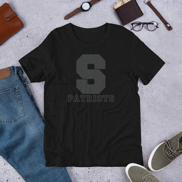 Seeger Memorial Jr.-Sr. HS Patriots - Blackout Spirit Game - Short-Sleeve Unisex T-Shirt - EdgyHaute