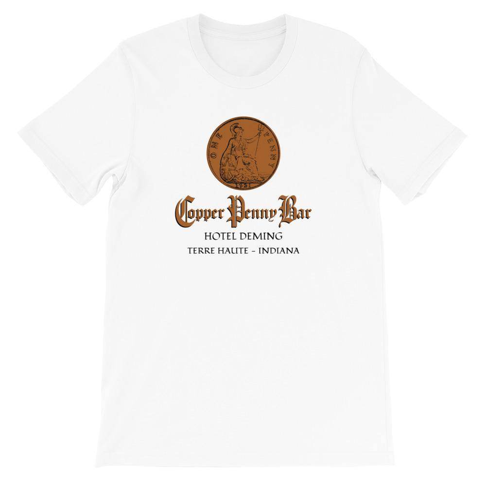 Copper Penny Bar - Terre Haute Indiana - Short-Sleeve Unisex T-Shirt - EdgyHaute