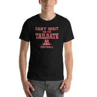 Attica Junior-Senior HS Red Ramblers - Tailgate (red/white)  -  Short-Sleeve Unisex T-Shirt - EdgyHaute