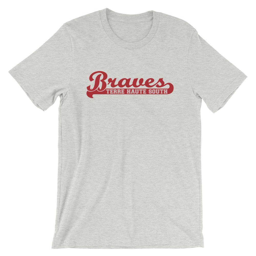 Terre Haute South HS Braves - Banner (red)  -  Short-Sleeve Unisex T-Shirt - EdgyHaute