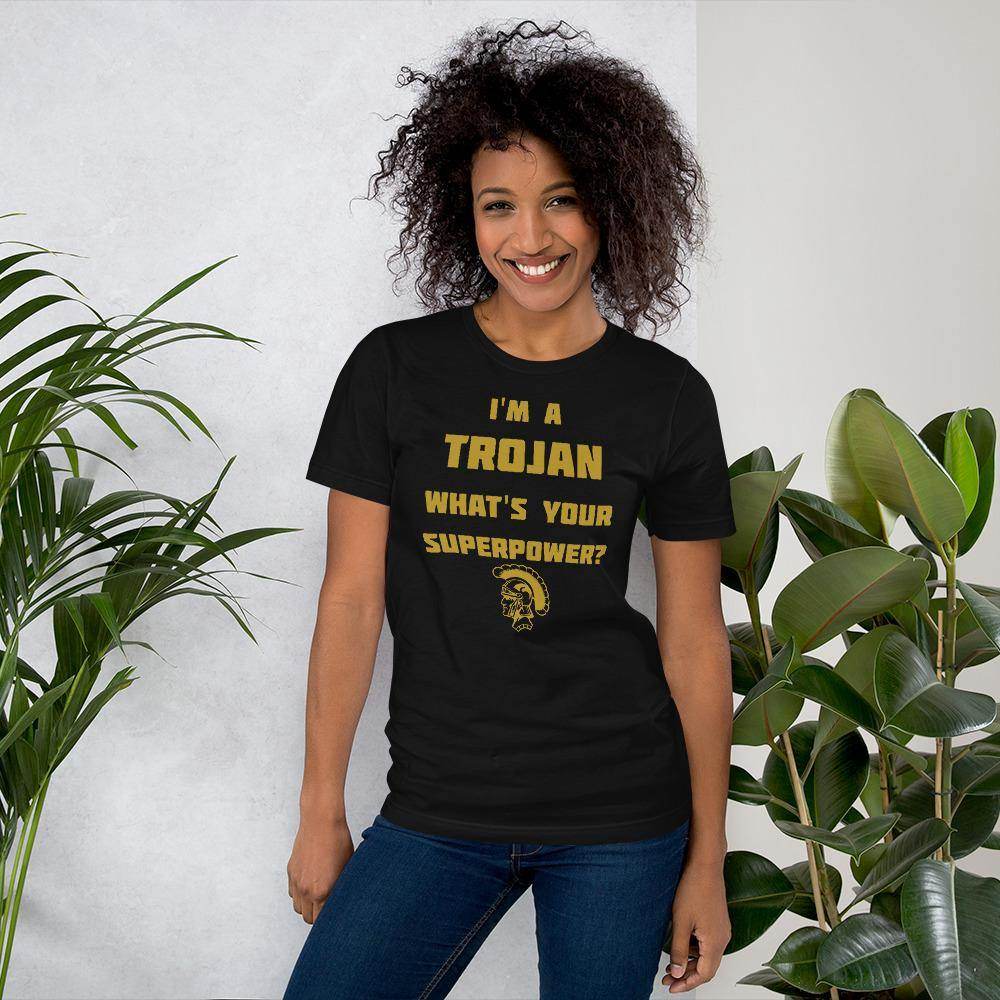 Covington Community HS Trojans - Superpower (gold)  -  Short-Sleeve Unisex T-Shirt - EdgyHaute