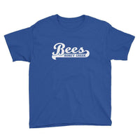 Honey Creek MS Bees - Banner (white)  -  Youth Short Sleeve T-Shirt - EdgyHaute