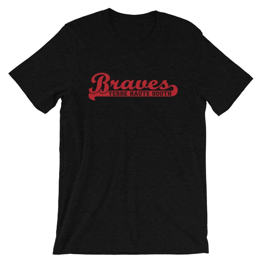 Terre Haute South HS Braves - Banner (red)  -  Short-Sleeve Unisex T-Shirt - EdgyHaute