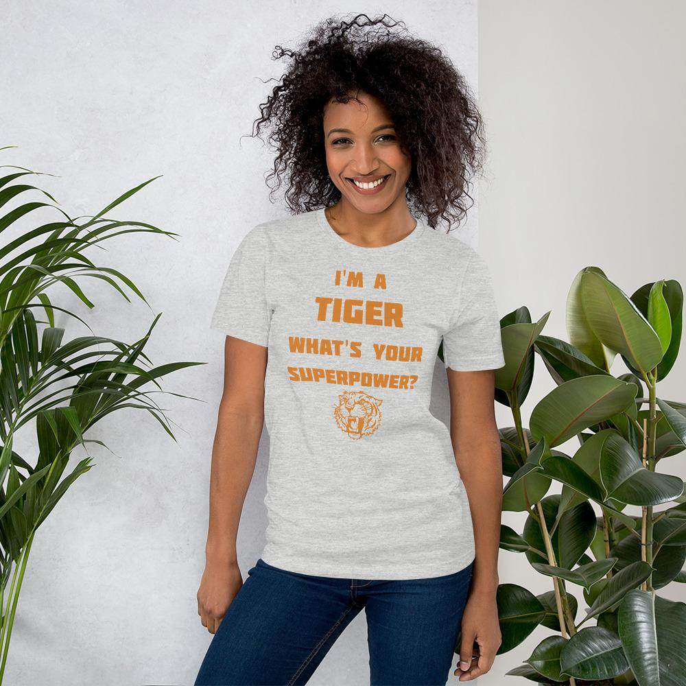 Paris HS Tigers - Superpower (orange)  -  Short-Sleeve Unisex T-Shirt - EdgyHaute