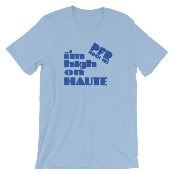 WPFR 103 - High on Haute (blue) - Terre Haute Indiana  -  Short-Sleeve Unisex T-Shirt - EdgyHaute