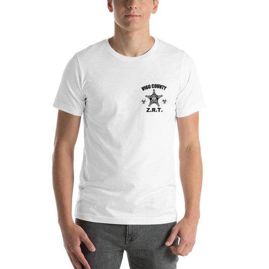 IN-Vigo County-Vigo County Sheriff-Zombie Response Team (black) - Short-Sleeve Unisex T-Shirt - EdgyHaute