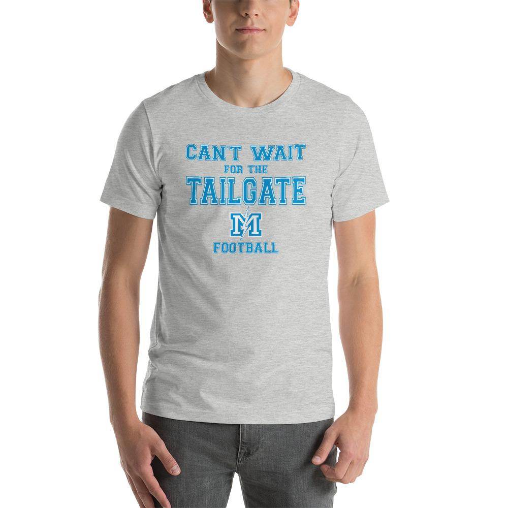 Martinsville Jr.-Sr. HS Blue Streaks - Tailgate (blue/white)  -  Short-Sleeve Unisex T-Shirt - EdgyHaute