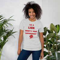 Marshall HS Lions - Superpower (red)  -  Short-Sleeve Unisex T-Shirt - EdgyHaute