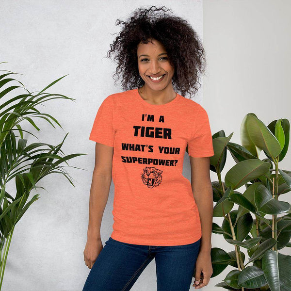 Paris HS Tigers - Superpower (black)  -  Short-Sleeve Unisex T-Shirt - EdgyHaute
