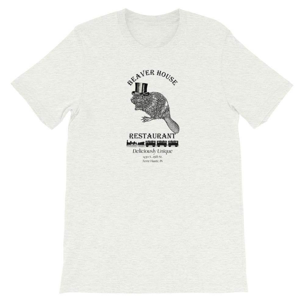 Beaver House Restaurant (black) - Terre Haute Indiana  -  Short-Sleeve Unisex T-Shirt - EdgyHaute