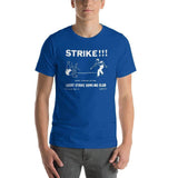 Lucky Strike Bowling - Design 2 (white) - Clinton Indiana   -  Short-Sleeve Unisex T-Shirt - EdgyHaute