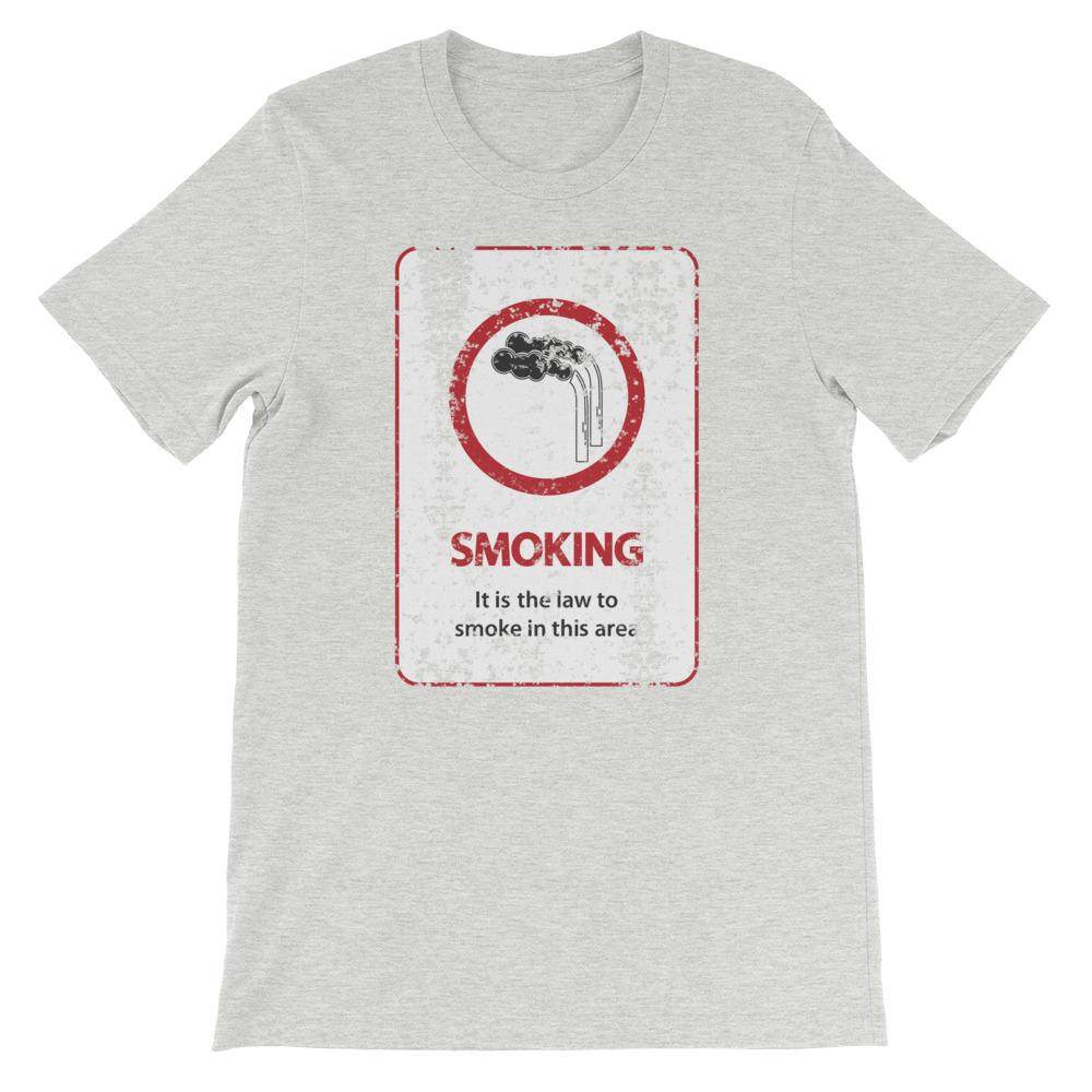 It's The Law To Smoke (distressed)  -  Short-Sleeve Unisex T-Shirt - EdgyHaute