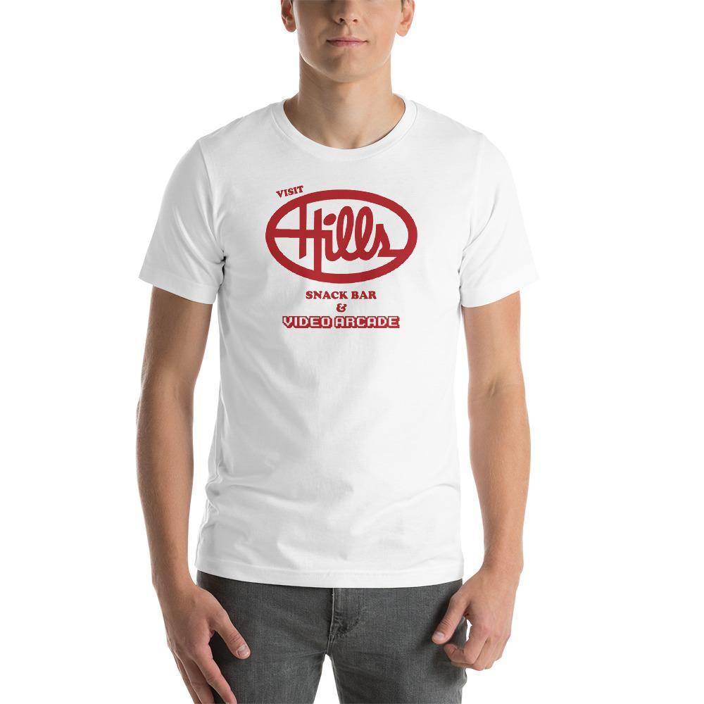 Hills Department Store Snack Bar (red) - Terre Haute Indiana  -  Short-Sleeve Unisex T-Shirt - EdgyHaute