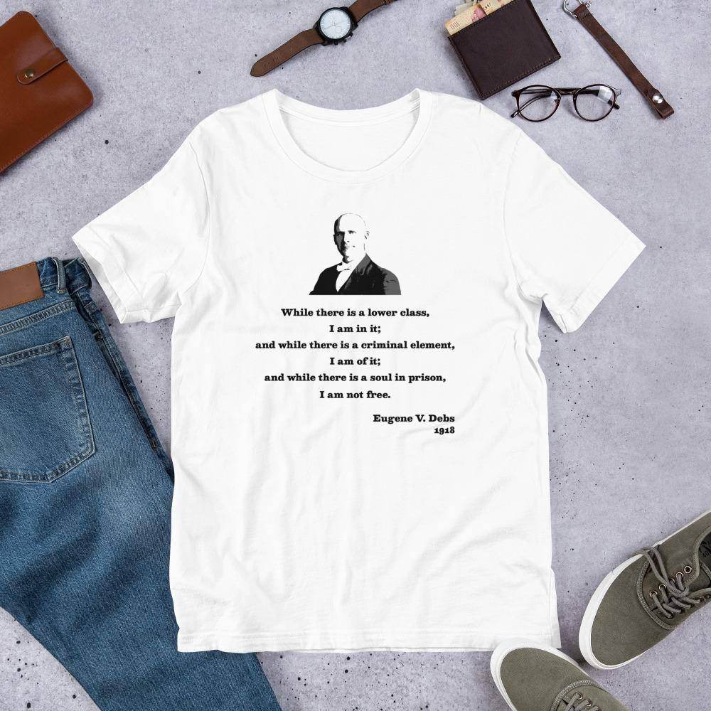 Eugene V. Debs - Design 5 (black/gray)  -  Short-Sleeve Unisex T-Shirt - EdgyHaute