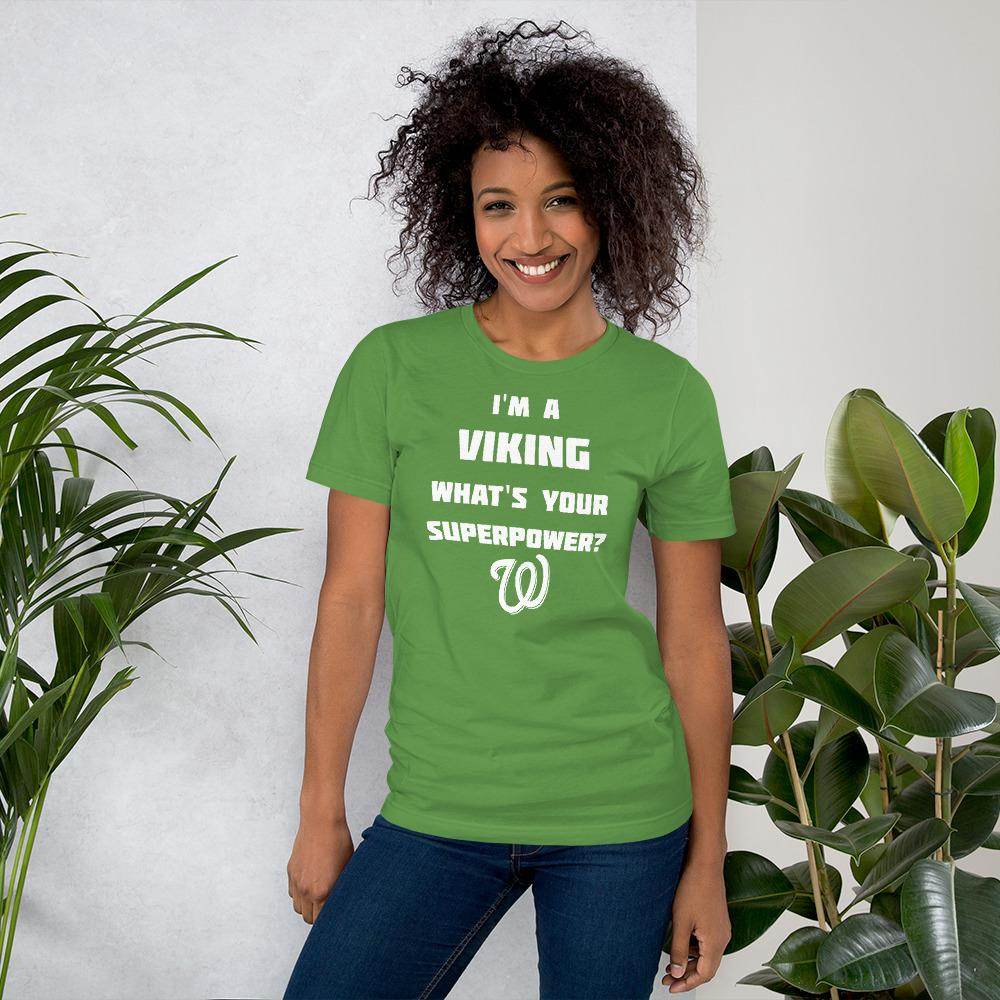 West Vigo HS Vikings - Superpower (white)  -  Short-Sleeve Unisex T-Shirt - EdgyHaute