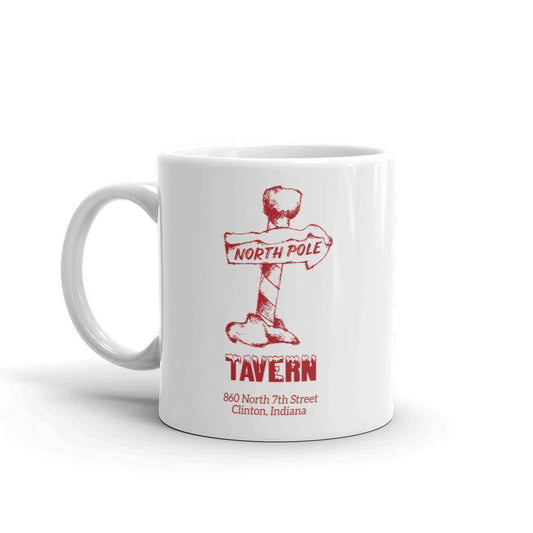 North Pole Tavern (red) - Clinton Indiana  -  Coffee Mug - EdgyHaute